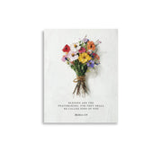 Matthew 5:9 With Flower Bouquet  