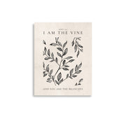 John 15:5 Vintage Floral On Beige Background  