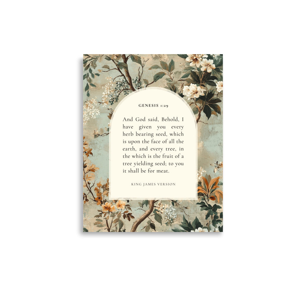 Matthew 5:44 Botanical Background 11x14 