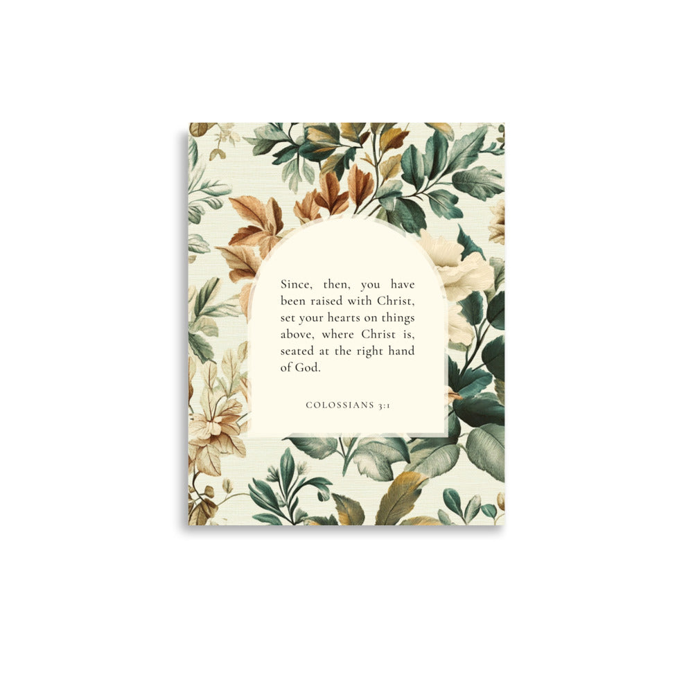Colossians 3:1 Botanical Background 11X14