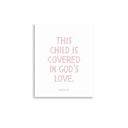 Psalm 91 Verse - A Soft Nursery Wall Art Print