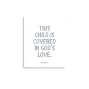 Psalm 91 Verse - A Soft Nursery Wall Art Print