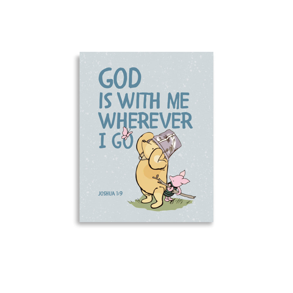 Joshua 1:9 – Winnie the Pooh Bear Inspired Scripture Print