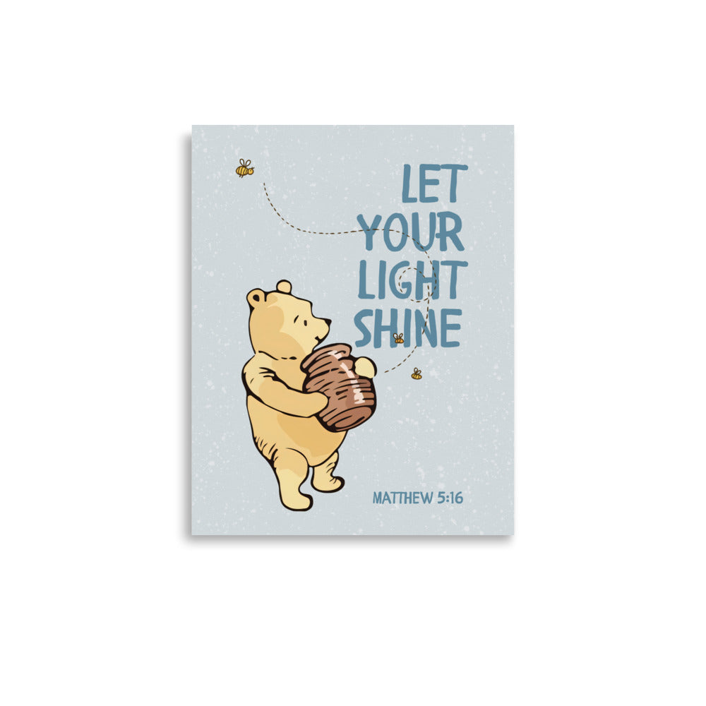 Matthew 5:16 – Pooh Bear Inspired Scripture Print