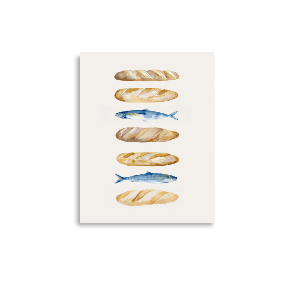 Five Loaves and Two Fish – Watercolor Style Scripture Print