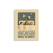 Psalm 4:8 Nursery Wall Art    Unframed Matte Paper / 8″×10″-Unframed Matte Paper / 11″×14″-Unframed Matte Paper / 12″×16″-Unframed Matte Paper / 12″×18″-Unframed Matte Paper / 16″×20″ 