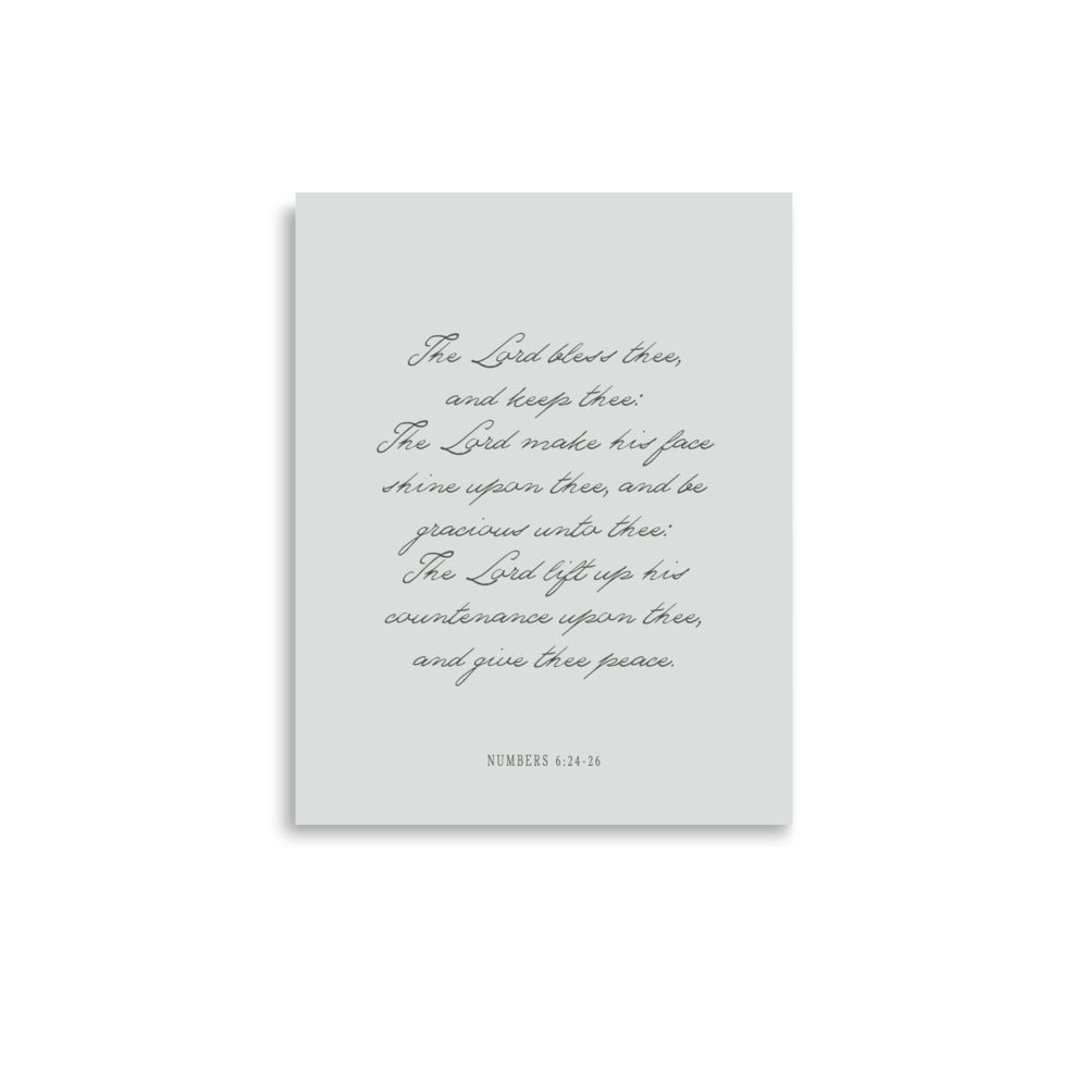 "The Lord Bless You" Numbers 6:24-26 Art | Available in 3 Colors