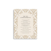 The Ten Commandments: Arch Design Print with Roman Numerals or List