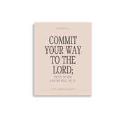 Commit Your Way: Psalm 37:5 Premium Matte Bible Verse Art