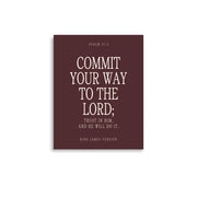 Commit Your Way: Psalm 37:5 Premium Matte Bible Verse Art