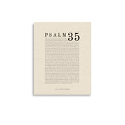 Psalm 35 Full Chapter Wall Art | Complete Scripture Print