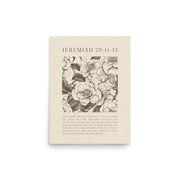 Jeremiah 29:11 - Floral On Beige  