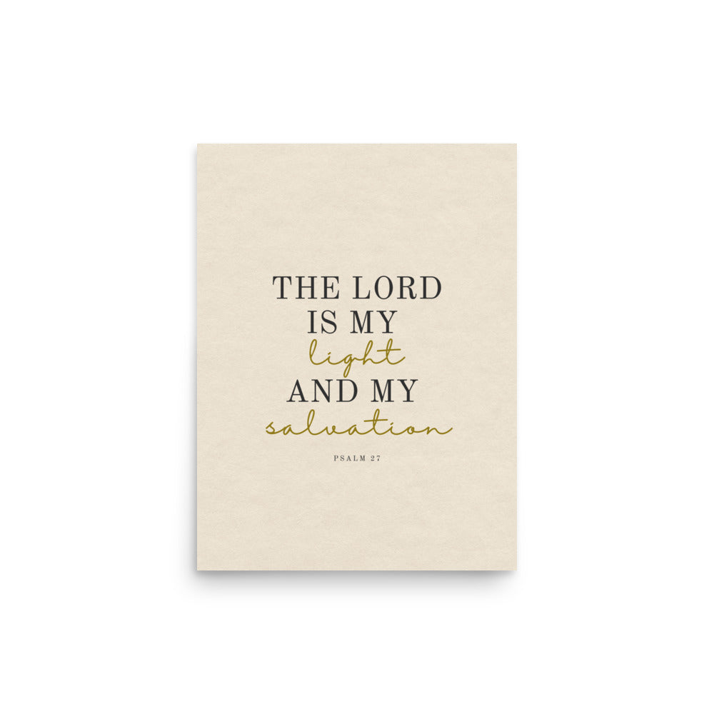 Psalm 27 Quote On Light Or Dark Background  