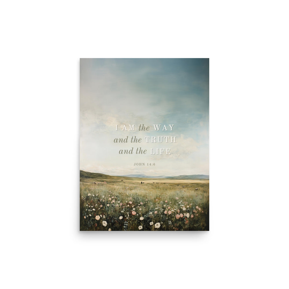 John 14:6 Meadow Light Text 12x16
