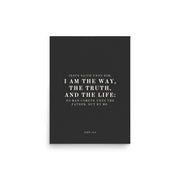 John 14:6 Black 12x16