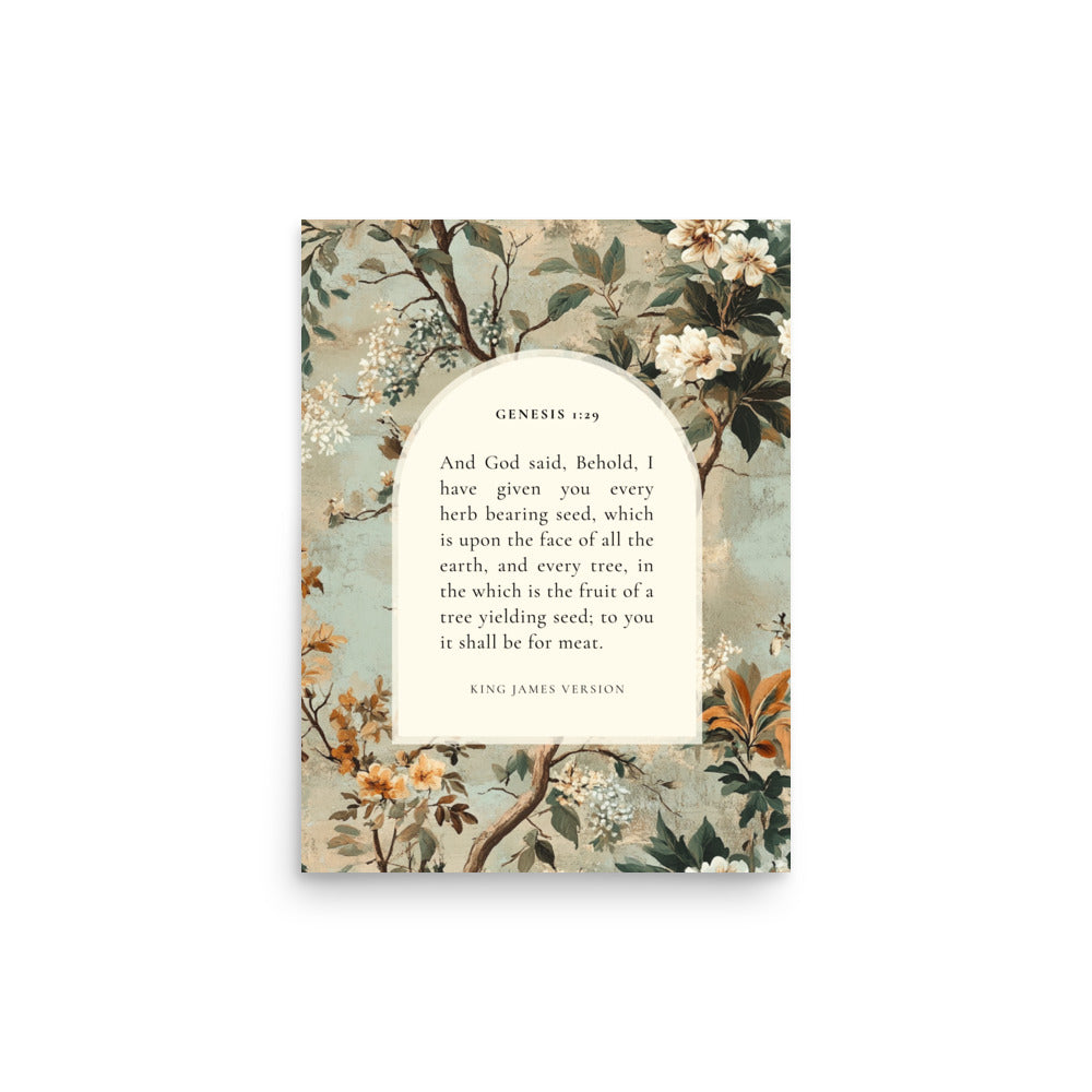 Matthew 5:44 Botanical Background 12x16