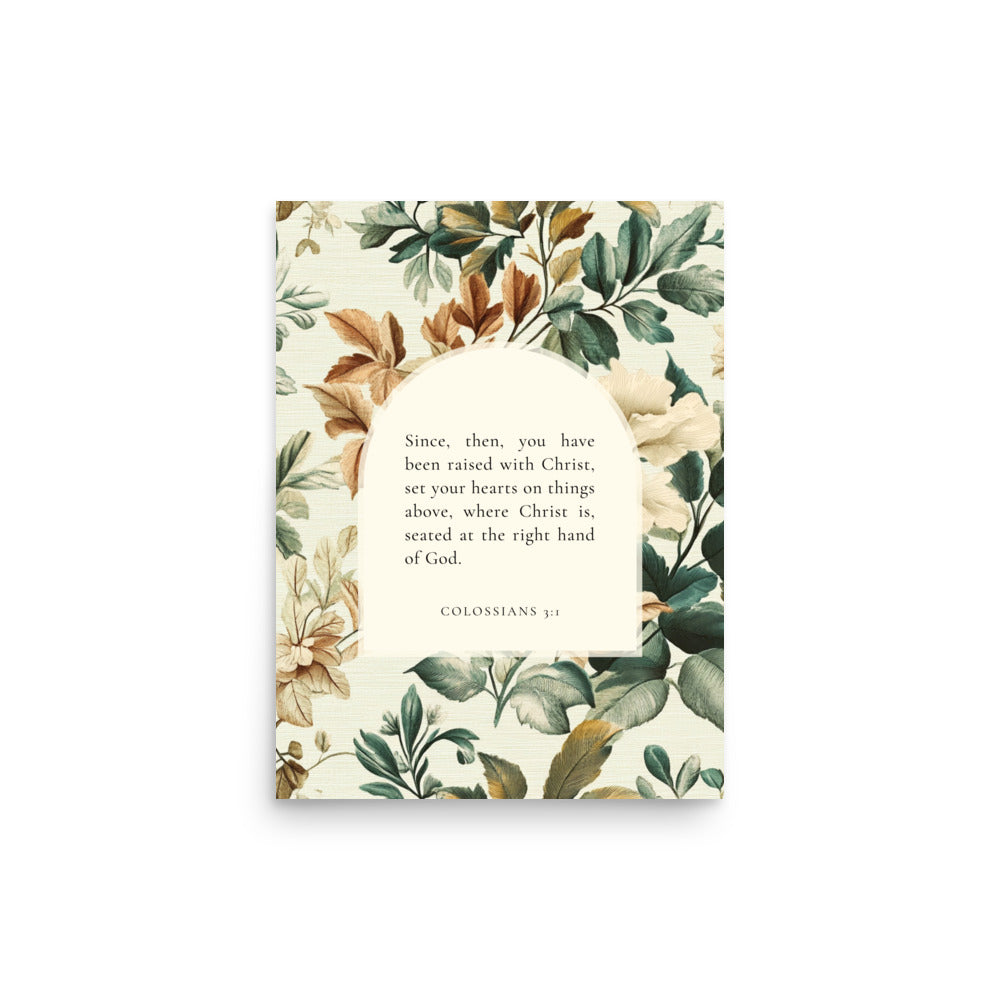 Colossians 3:1 Botanical Background 12X16