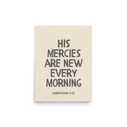 Lamentations 3:23, KJV - “His Mercies Are New Every Morning” – Framed Bible Verse Print