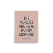 Lamentations 3:23, KJV - “His Mercies Are New Every Morning” – Framed Bible Verse Print