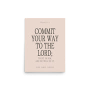 Commit Your Way: Psalm 37:5 Premium Matte Bible Verse Art