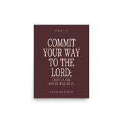 Commit Your Way: Psalm 37:5 Premium Matte Bible Verse Art