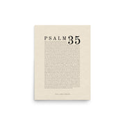Psalm 35 Full Chapter Wall Art | Complete Scripture Print