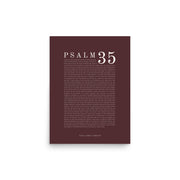 Psalm 35 Full Chapter Wall Art | Complete Scripture Print
