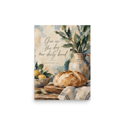 Give Us This Day Our Daily Bread Matthew 6:11 — Unframed Matte Paper / 12″×16″ portrait mockup