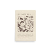 Jeremiah 29:11 - Floral On Beige  