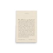 Psalm 23 On Beige Background  