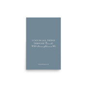 Philippians 4:13 Print - Light Blue Background  