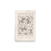 Romans 12:12 Floral On Beige  