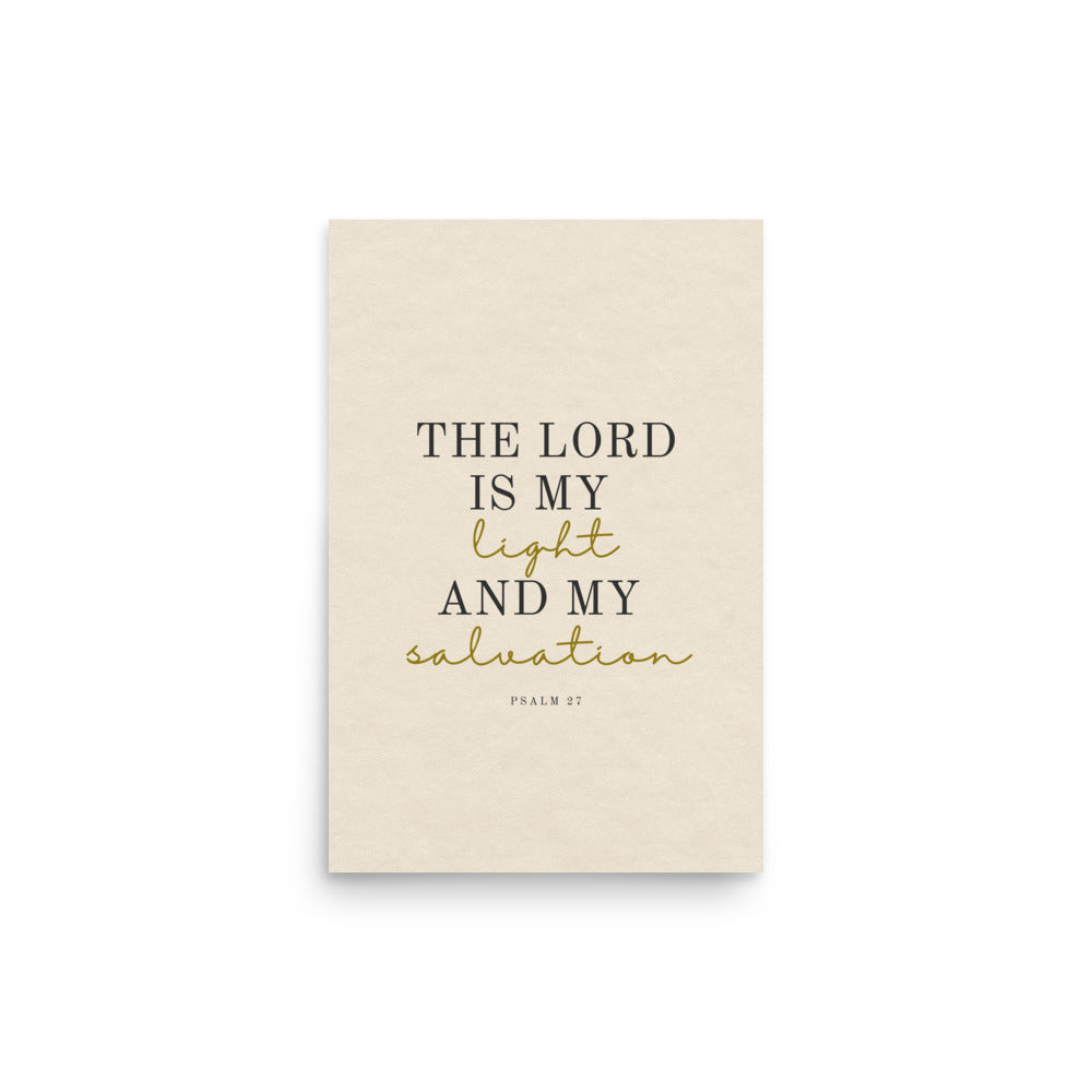 Psalm 27 Quote On Light Or Dark Background  