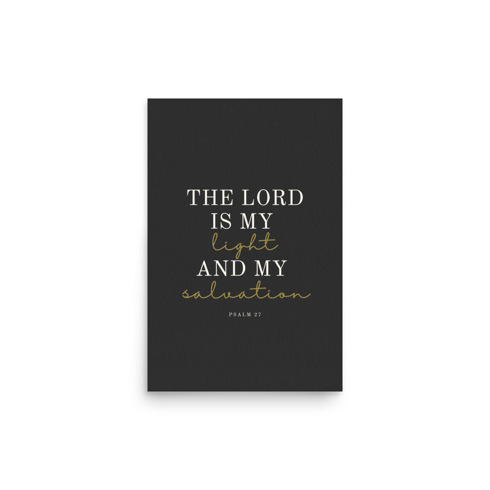 Psalm 27 Quote On Light Or Dark Background  