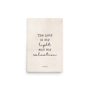 Psalm 27 Quote In Print And Script Lettering On Beige  