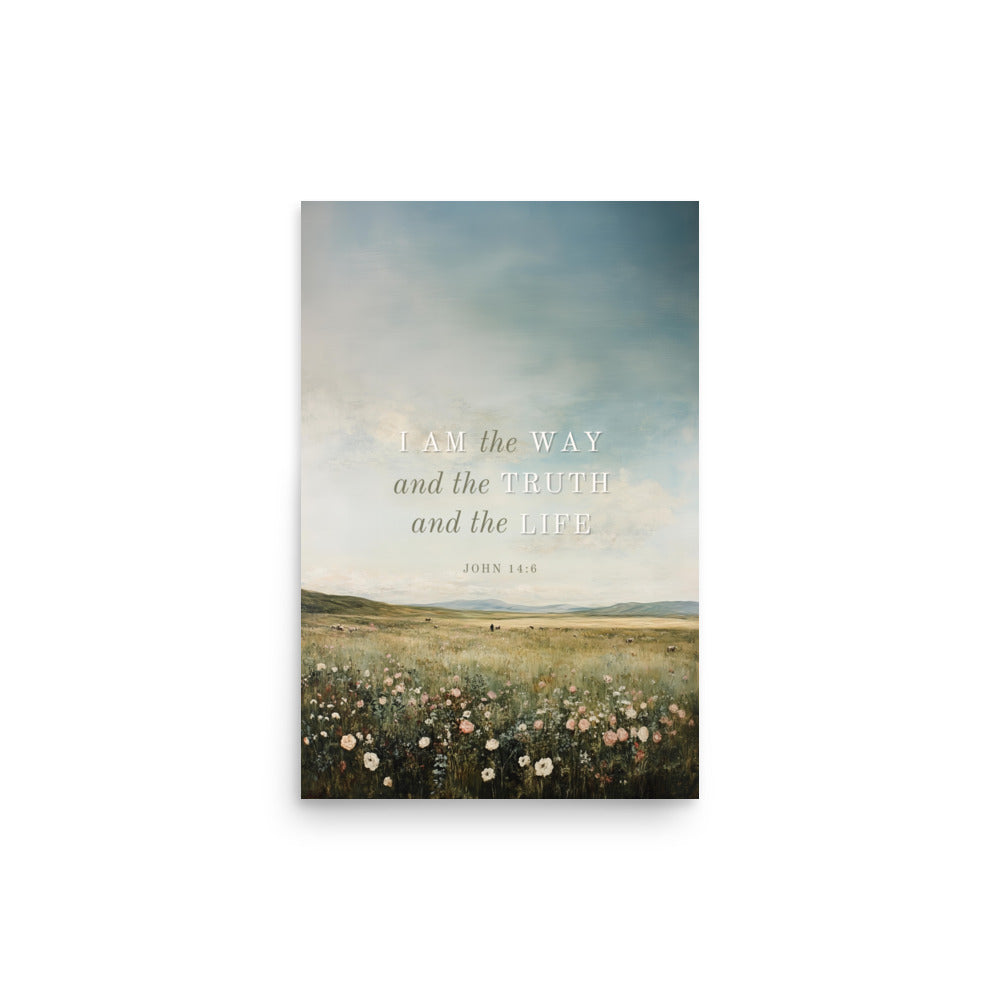 John 14:6 Meadow Light Text 12x18