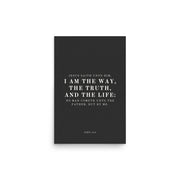 John 14:6 Black 12x18
