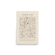 John 3:16 - Black Floral Art On Beige Background    Unframed Matte Paper / 5"x7"-Unframed Matte Paper / 8″×10″-Unframed Matte Paper / 11″×14″-Unframed Matte Paper / 12″×16″-Unframed Matte Paper / 12″×18″-Unframed Matte Paper / 16″×20″-Unframed Matte Paper / A2 (16.5″×23.3″)-Unframed Matte Paper / 18″×24″-Unframed Matte Paper / 24″×36″-Unframed Matte Paper / 20"x30" 