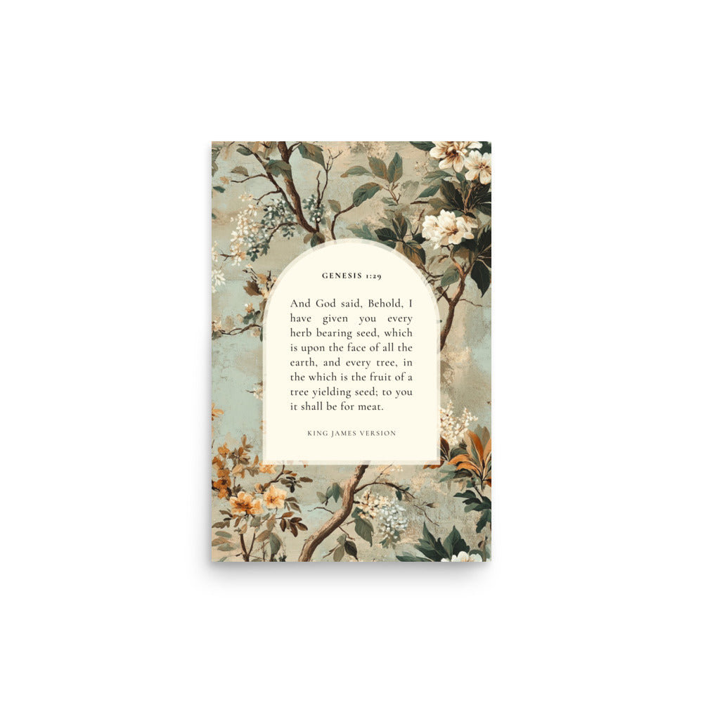 Matthew 5:44 Botanical Background 12x18