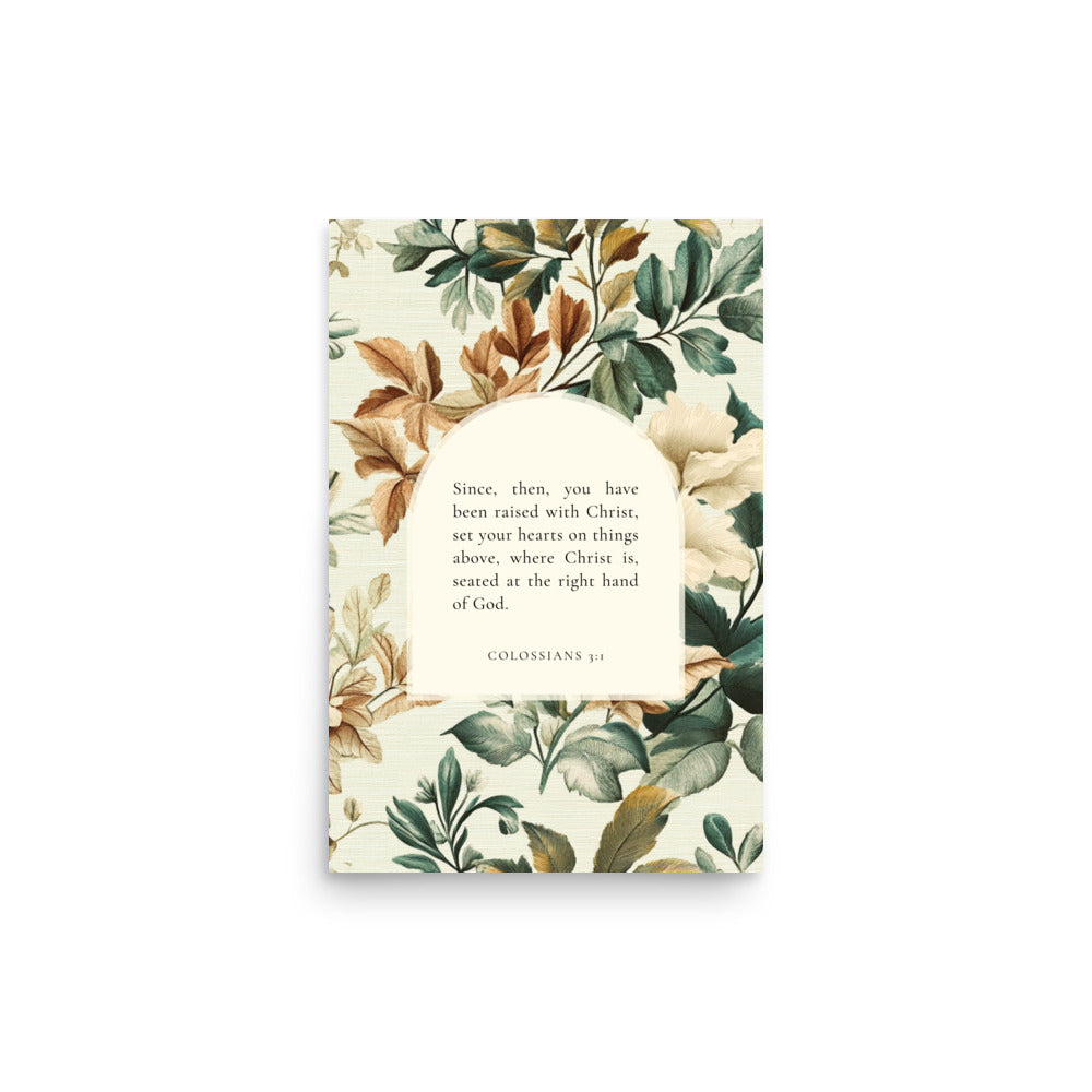 Colossians 3:1 Botanical Background 12X18