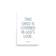 Psalm 91 Verse - A Soft Nursery Wall Art Print