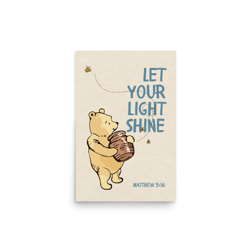 Matthew 5:16 – Pooh Bear Inspired Scripture Print