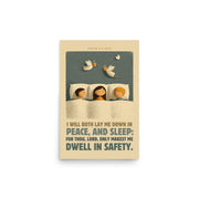 Psalm 4:8 Nursery Wall Art    Unframed Matte Paper / 8″×10″-Unframed Matte Paper / 11″×14″-Unframed Matte Paper / 12″×16″-Unframed Matte Paper / 12″×18″-Unframed Matte Paper / 16″×20″ 