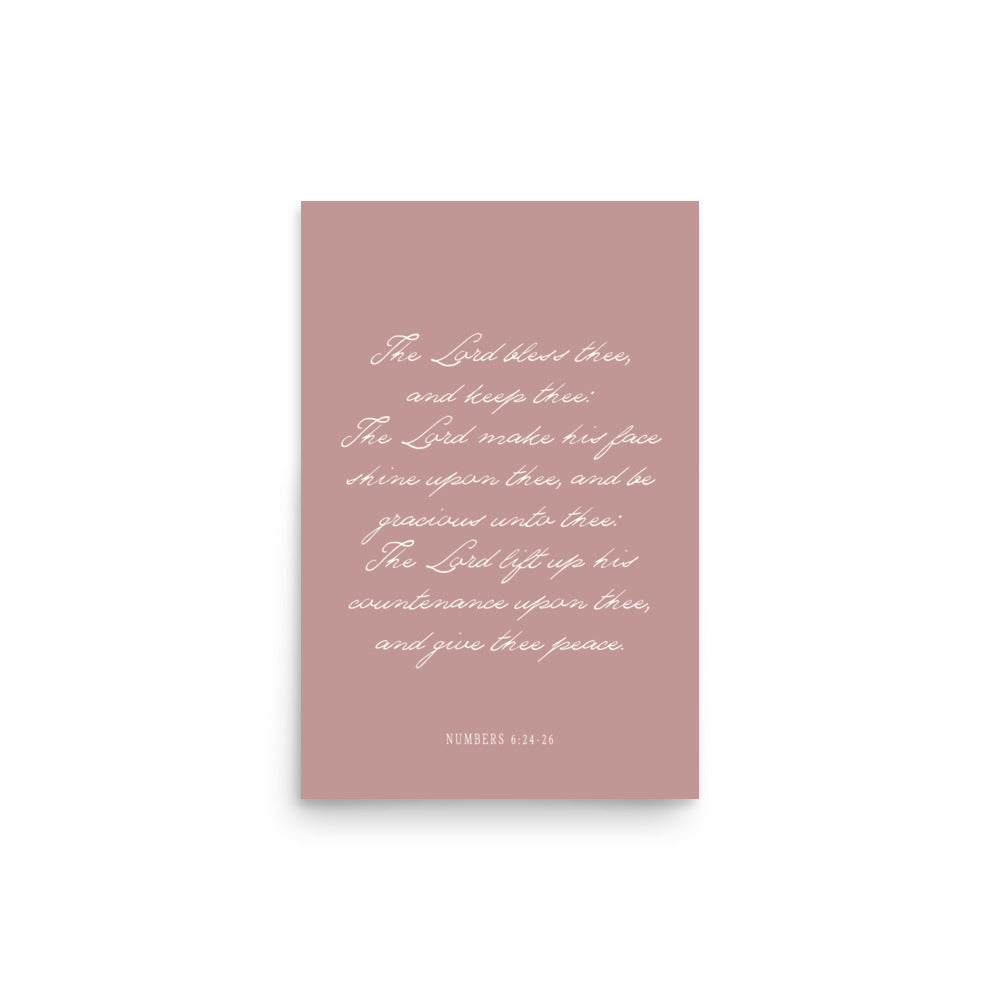 "The Lord Bless You" Numbers 6:24-26 Art | Available in 3 Colors
