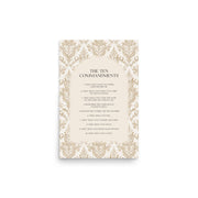 The Ten Commandments: Arch Design Print with Roman Numerals or List