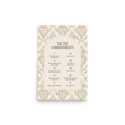 The Ten Commandments: Arch Design Print with Roman Numerals or List