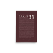 Psalm 35 Full Chapter Wall Art | Complete Scripture Print