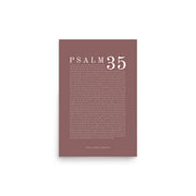 Psalm 35 Full Chapter Wall Art | Complete Scripture Print