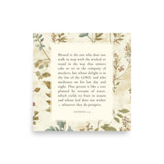 Genesis 2:9 - Botanic Floral Background 16x16