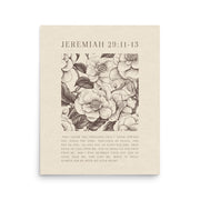 Jeremiah 29:11 - Floral On Beige  